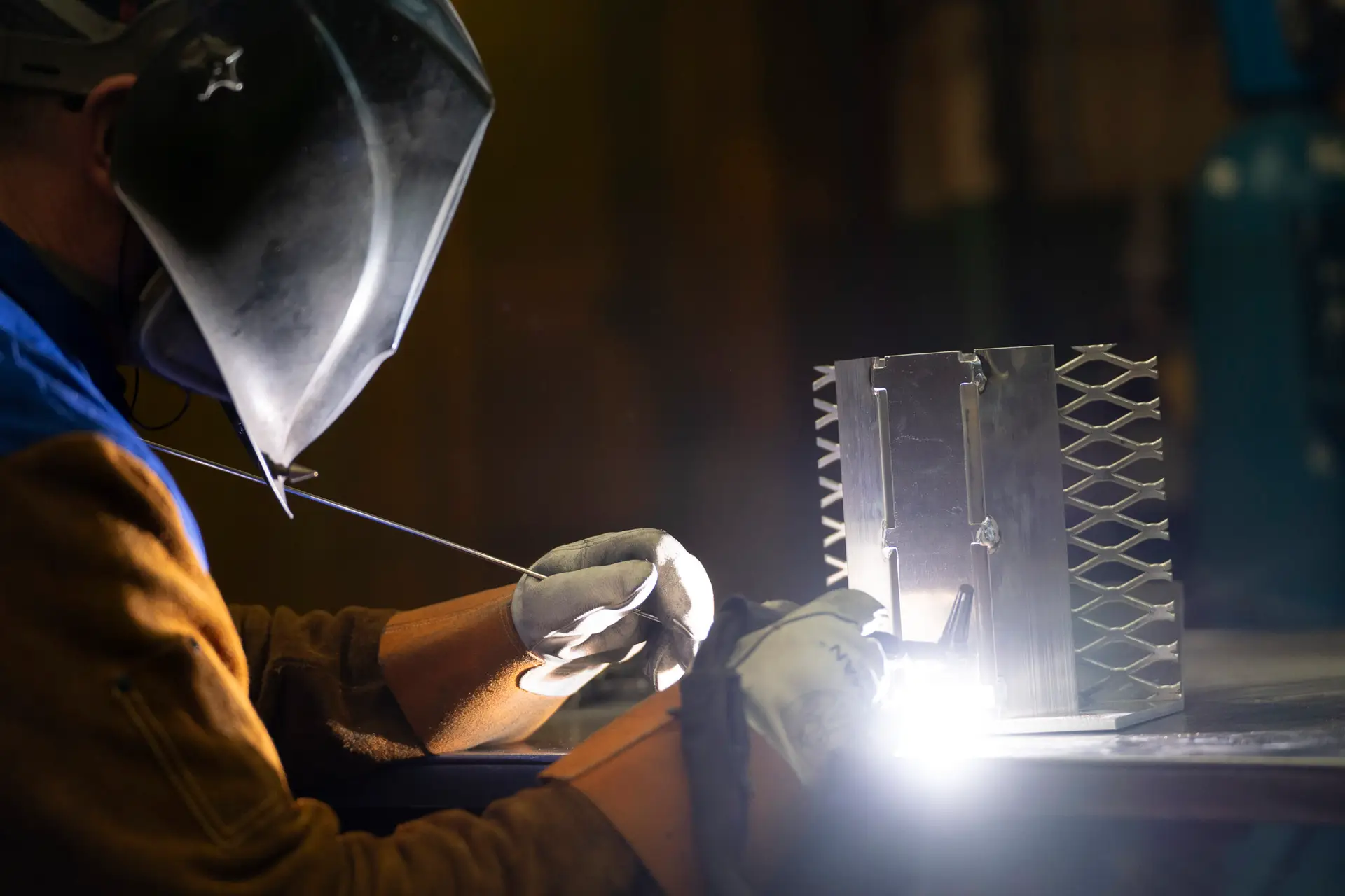 TIG (GTAW) welding of aluminum sheet metal at Chapco, Inc.: precision argon-shielded welding for thin-gauge components requiring