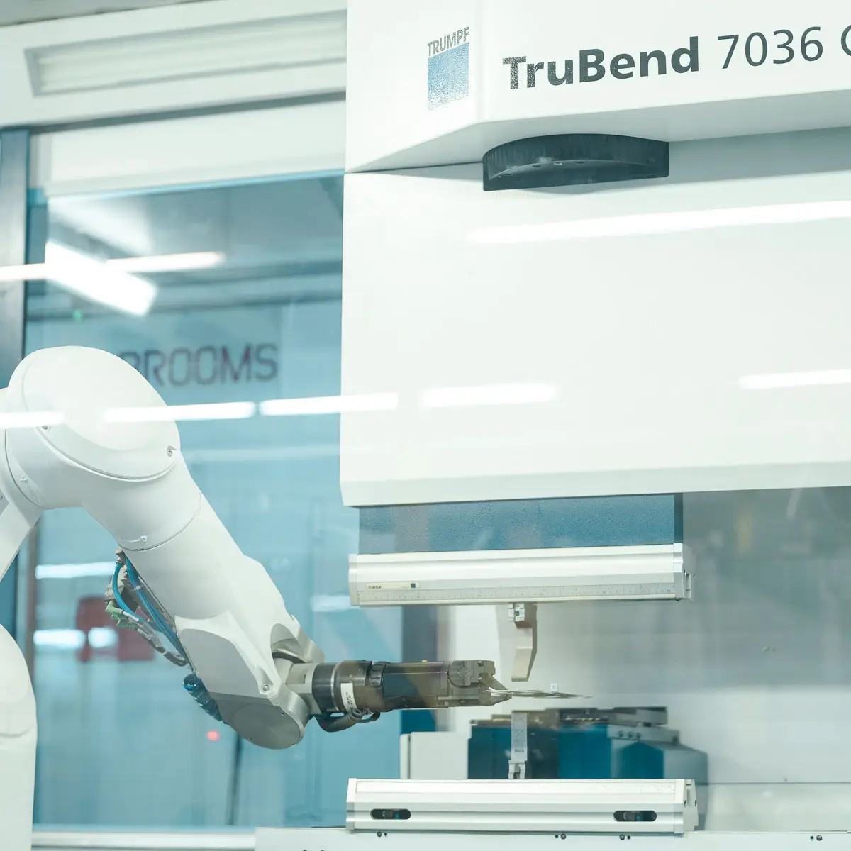 TRUMPF TruBend Cell 7000 automated bending system at Chapco, Inc.: high-volume small-part forming with lights-out capability